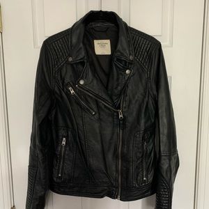 Abercrombie faux leather jacket